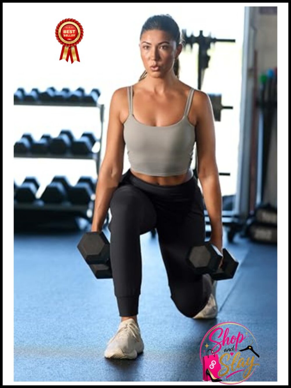 High Waisted Tapered Joggers with Zipper Pockets Athletic Yoga Pants